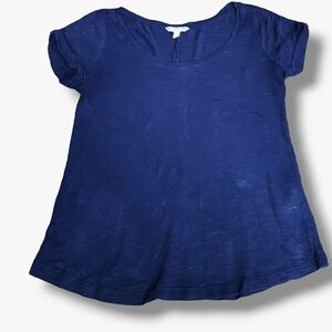 Banana Republic Navy Scoop Neck T-Shirt Medium